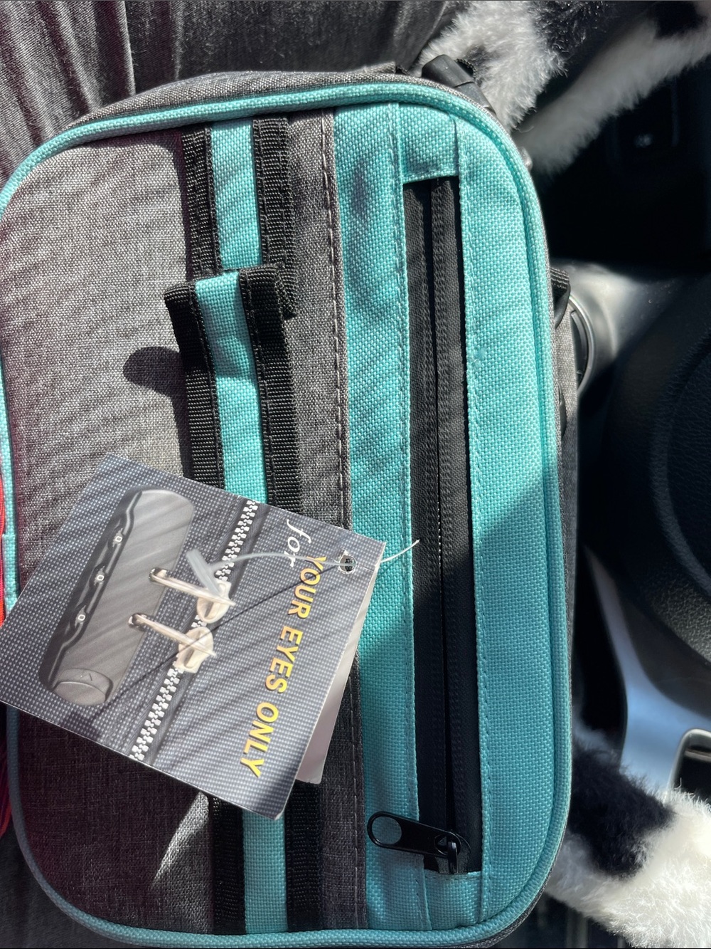 Unisex Teal and Black Combination Travel Organizer